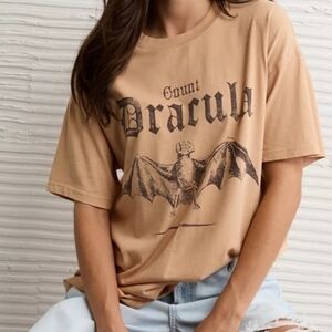 AE Oversized Halloween Graphic T-Shirt Count Dracula MEDIUM